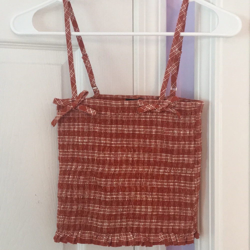 BNWT Forever 21 rust ivory woven top